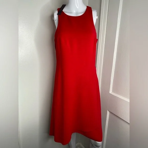 RACHEL ROY NWT Red Fit and Flare Designer Sleeveless Dress - Picture 2 of 12